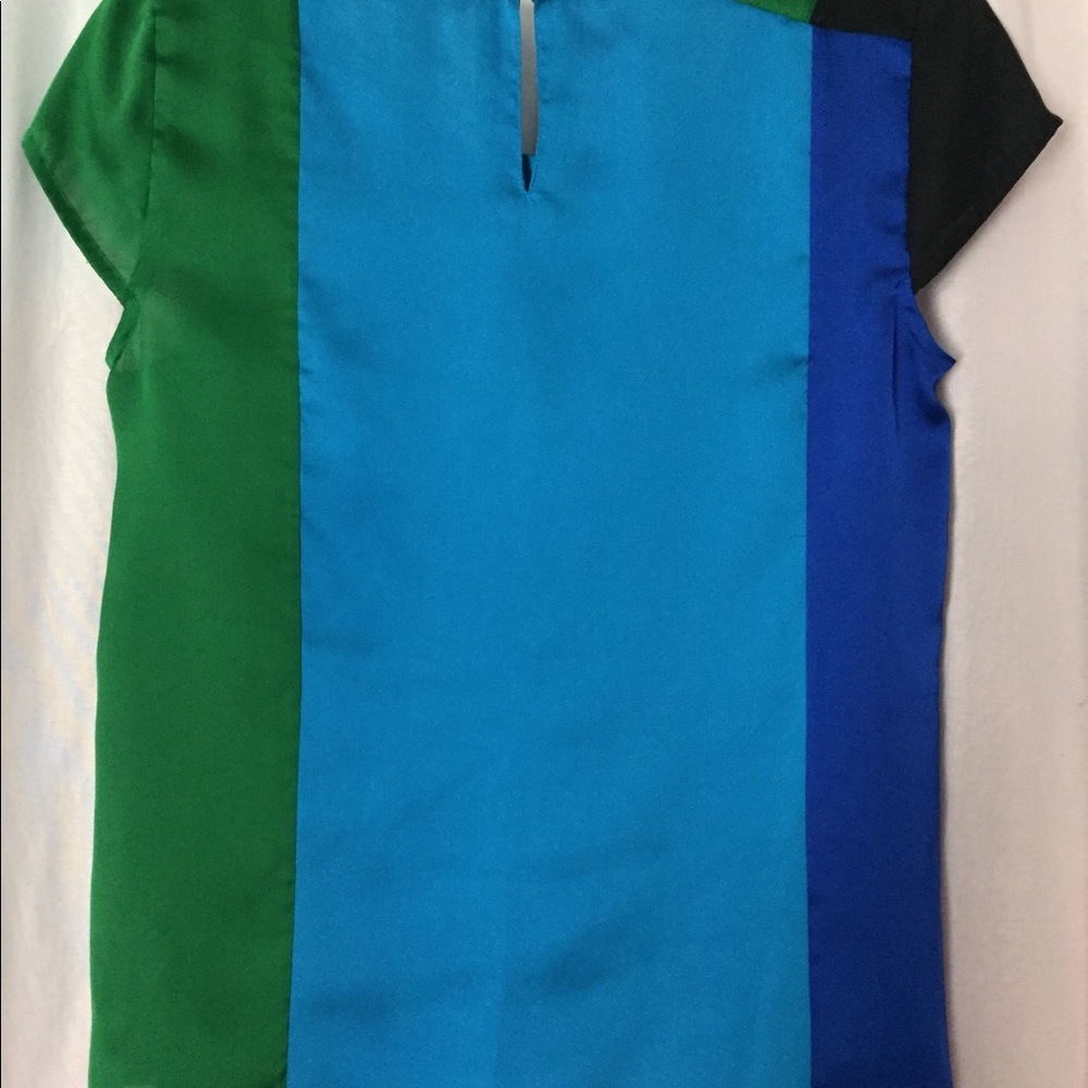 Express Color Block silk blouse - Picture 3 of 7